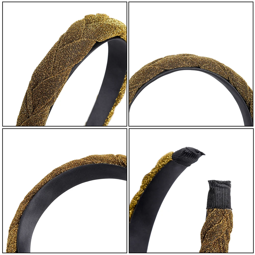 MOLANS Hair Accessories Wide Shiny Weaving Hairbands Braided Headband Hair Hoop Fashion Hair Bands Bezel Headdress image 3
