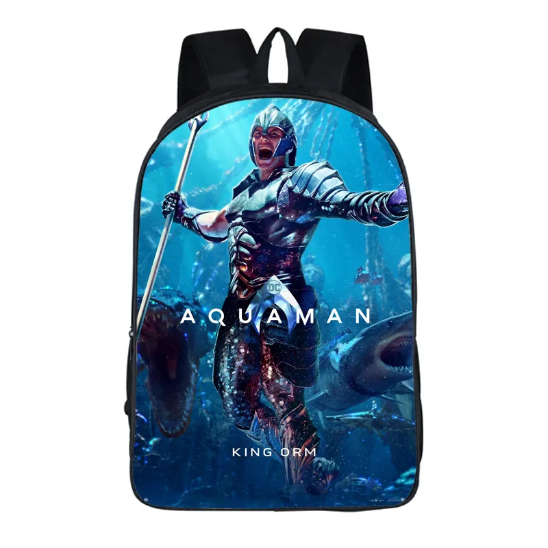 Aquaman-mochila de superhéroe para portátil, morral para adolescentes, mochilas escolares, mochila de viaje informal, bolsa para libros para