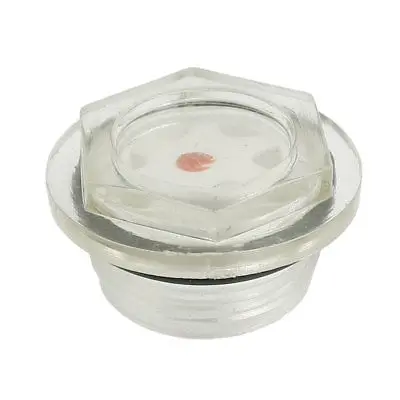 26mm Male Thread Dia Plastic Air Compressor Oil Level Sight Glass Clear