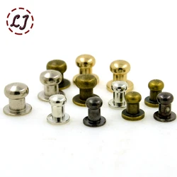 New arrive 30sets/lot alloy screw knob rivets handbag belt shoes watchband metal rivets crafts buckles accessories DIY handmade