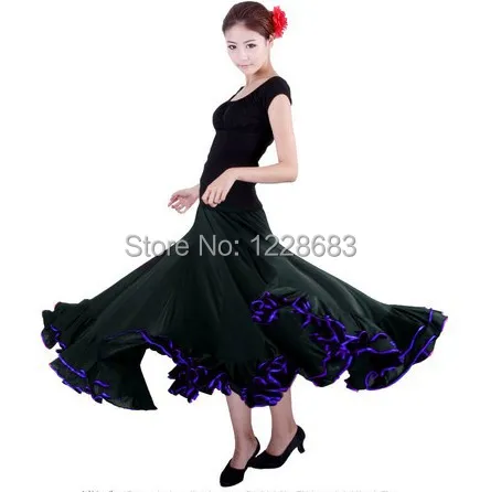 Girls Women Long Skirts Spanish Dance Costume Robe Jupe Falda Flamenco Clothes Moda Ropa Disfraz Vestidos De Flamenca