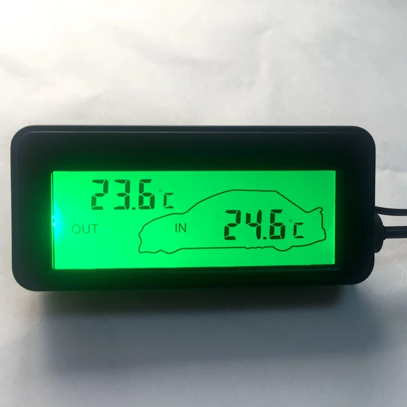 Veicoli Display LCD digitale Termometro 12V auto all\'interno esterno Mini misuratore di temperatura Monitor Termometro per auto sensore cavo 1.5M