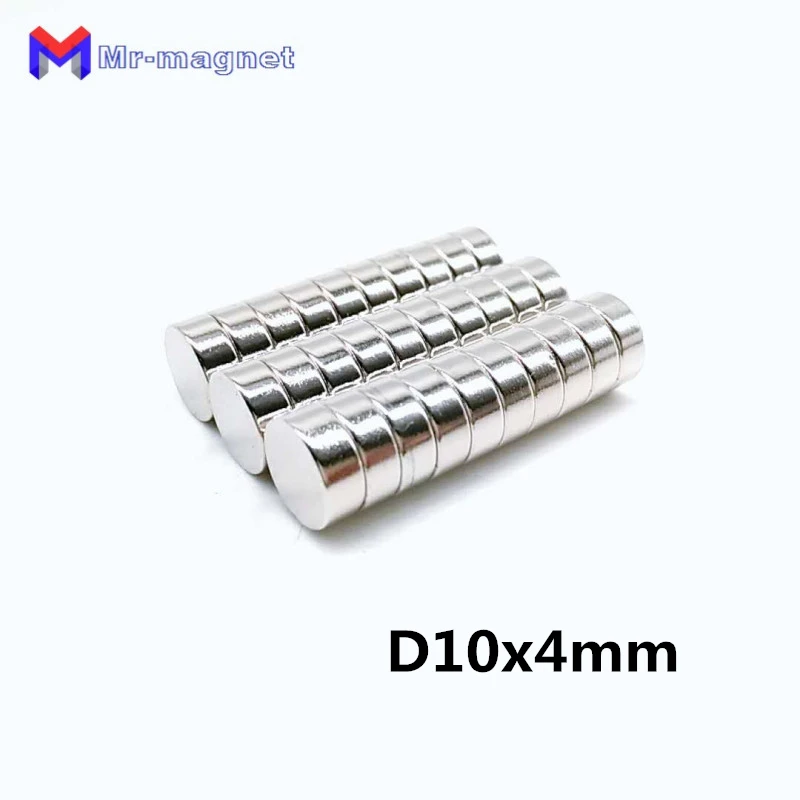 200pcs 10 x 4 mm magnet Small Round Neodymium Magnet N35 Dia.10x4 10*4 Mini Super Powerful Strong Magnetic Magnets Disc D10*4 mm