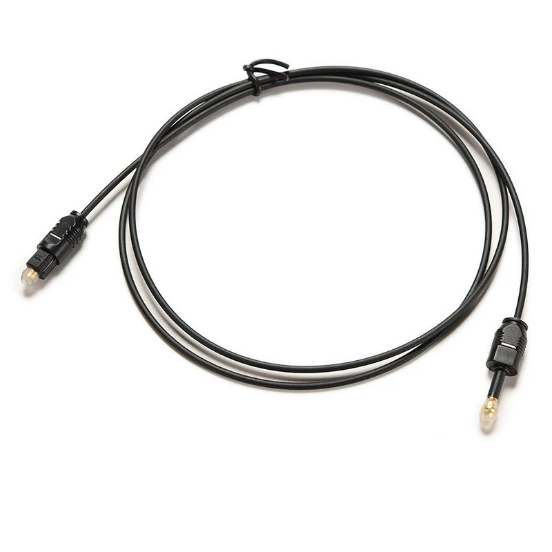 Cabo de áudio Emk-digital toslink, 3,5 spdif óptico, para mini tv box, barra de som, 1m, 1,5 m, 2m