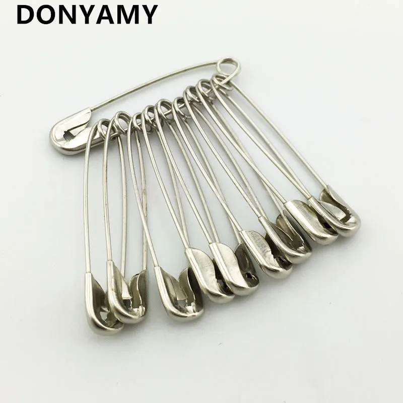 Silver Tone Hijab Large Strong Safety Pins, DIY Sewing Tools, Apparel Accessories, Findings, 100Pcs