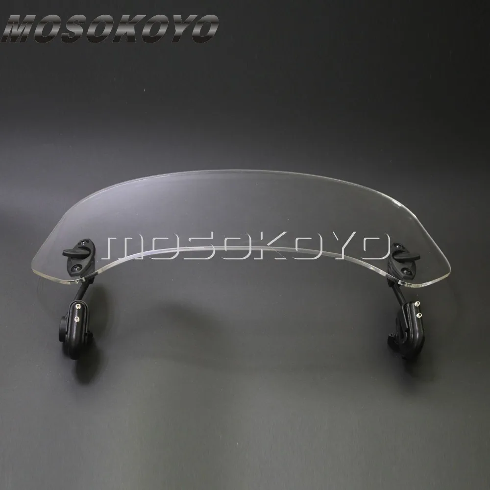 Transparent Motorcycle Risen Adjustable Wind Screen Windshield Spoiler Air Deflector for Honda BMW F800 R1200GS KAWASAKI YAMAHA