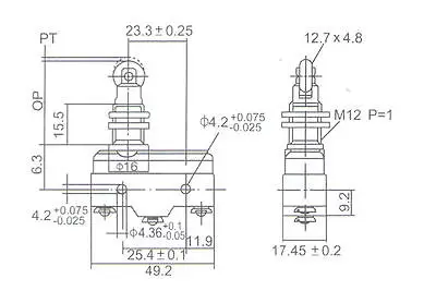 Novo 5 pc se encaixa com micro comutador