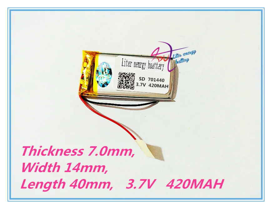 701440 3.7V 420mah Universal Li-ion battery for tablet pc 7 inch 8 inch 9 inch MP3 MP4 MP5 GPS DVD Google Project Glass