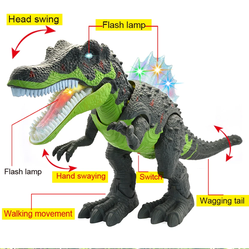 Jouet dinosaure électrique Interface Life pour enfants, marche et son, parc du monde, modèle d'action, cadeau garçon, jouets chauds, grande taille, 51cm