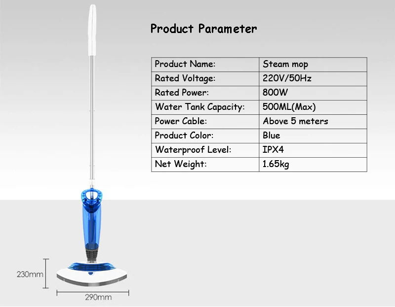 Multi-functional Steam Mop Electric Steam Cleaner Smart Cleaning Machine High Temperature Sterilization Home Cleaner