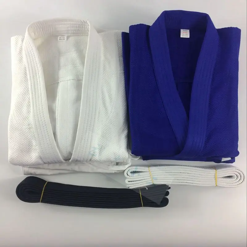 100% Cotton Gladiator Judo Gi Uniforms Man and Woman Child Color White & Blue With Blet Hot Adults kids Judo training uniforms