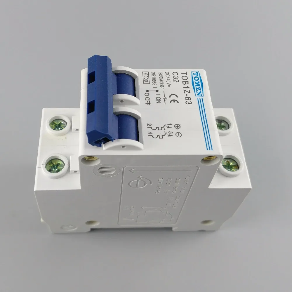 2P 32A DC 440V Circuit breaker MCB C curva