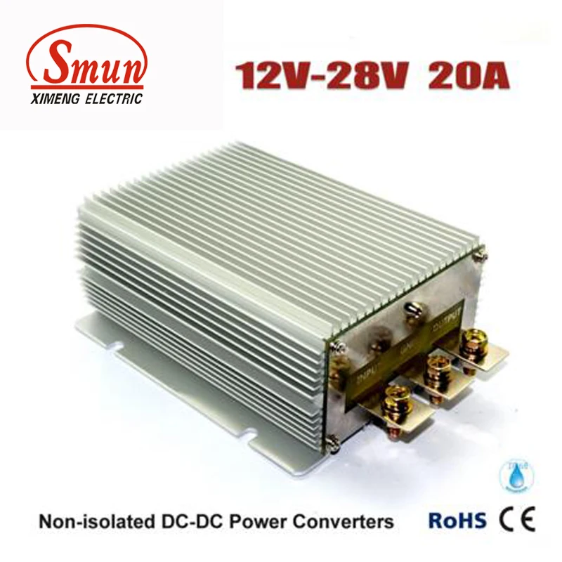 

Waterproof IP68 12V to 28V 20A 560W DC-DC Converter