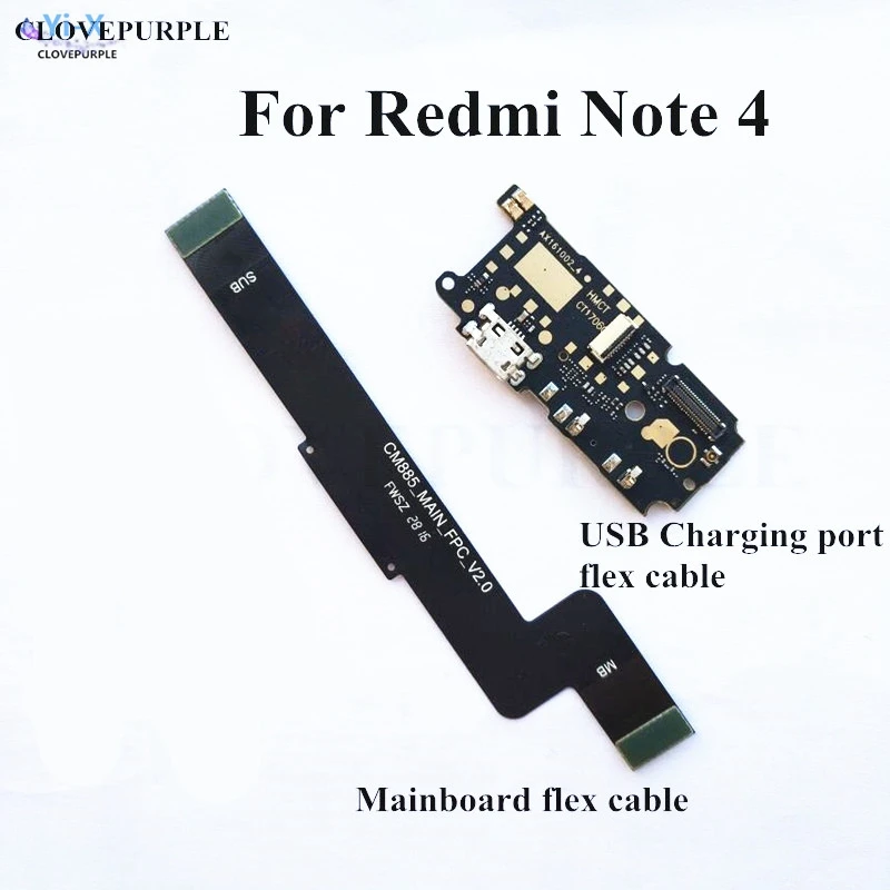 

Зарядная Плата USB зарядка микрофон материнская плата гибкий кабель для Xiaomi RedMi Note 4 4X MTK 2017