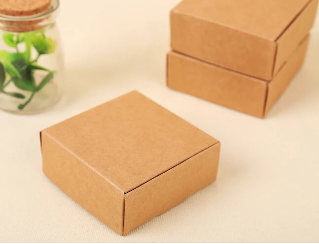 100PCS white mini Natural Kraft Brown Box black Cartons Small Soap Box Package Gift Packing Boxes Embalagem Crafts Caixa diy box