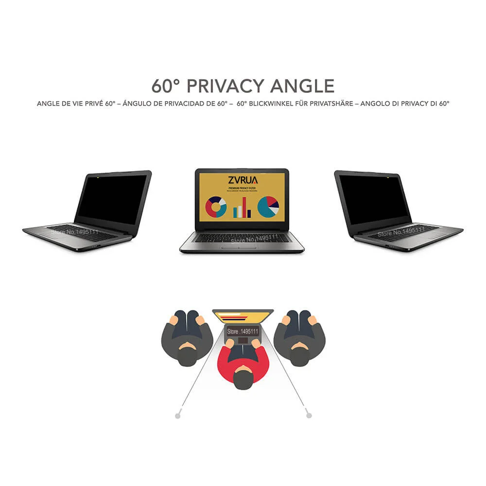 13.3 inch (294mm*165mm) Privacy Filter Anti spy Screens protective film for 16:9 Laptop