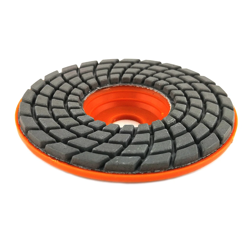 Imagem -06 - Rijilei Peças Conjunto 100 mm Almofada de Polimento Diamante Polegada Molhado Flexível Granito Polimento Almofadas Piso Concreto Mármore Moagem Discos Zj06