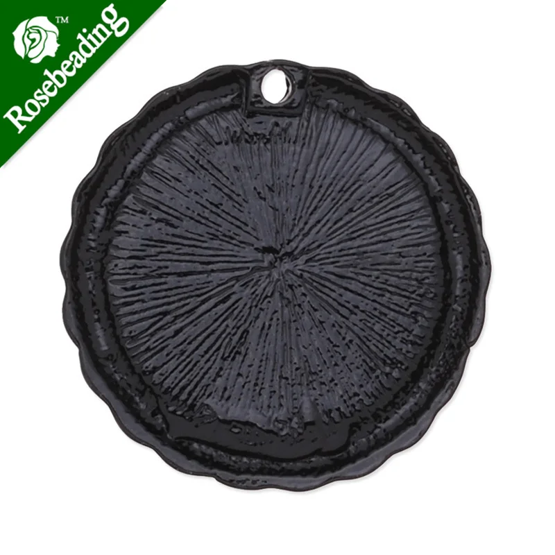 20mm Black Round Flattened Bottle Caps,zinc alloy filled,20pcs/lot-C4252