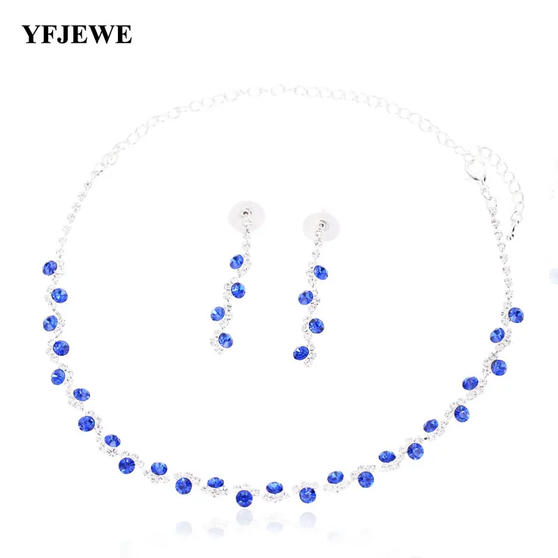 YFJEWE Superb Fashion Design Crystal decoration Jewelry Set included Necklace and Earrings For situations wedding party #N213