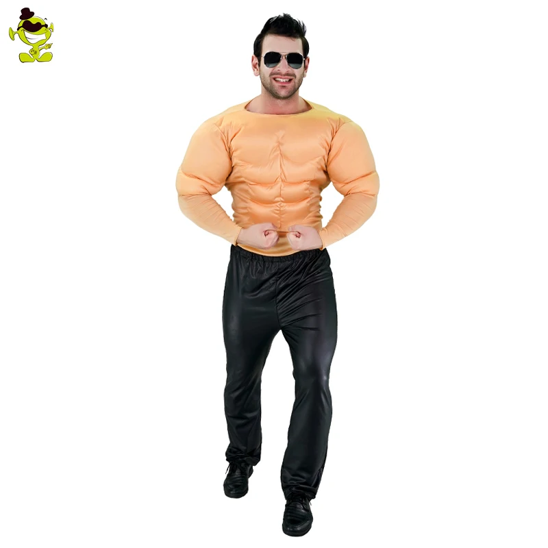 New arrival muscle top  men muscle top costumes for Adult cosplay Halloween funny strong man Role Play party costumes