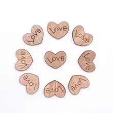 Mini Wooden Heart Wedding Decor 100pcs #2