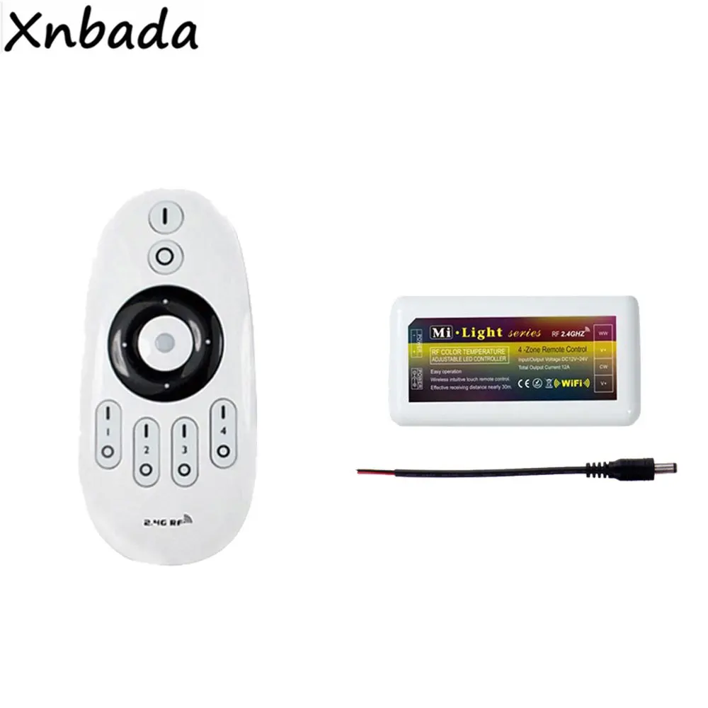Milight FUT035 Led Dimmer Controller DC12-24V MiBoxer 2.4G Nirkabel RF 4-Zona Sentuh CT Remote Controller