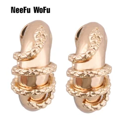 NeeFu WoFu Drop Snake Earring for Woman Copper Ear Ring Large Brinco Accessories Oorbellen Earrings wholesale jewelry gift