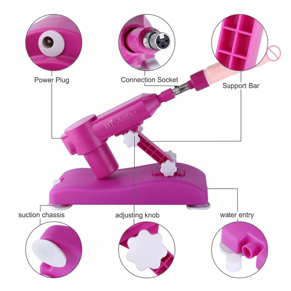 HISMITH New Arrival Automatic Sex Machine Gun with 8 kinds Dildos Attachments Noiseless Sex Love Machines Stronger Power