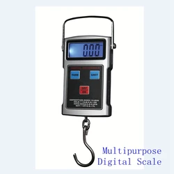 Portable Multipurpose Digital Fishing Hook Scale 50kg 110LB Electronic Travel Crane Scales Tape Hanging Weight Balance Backlit