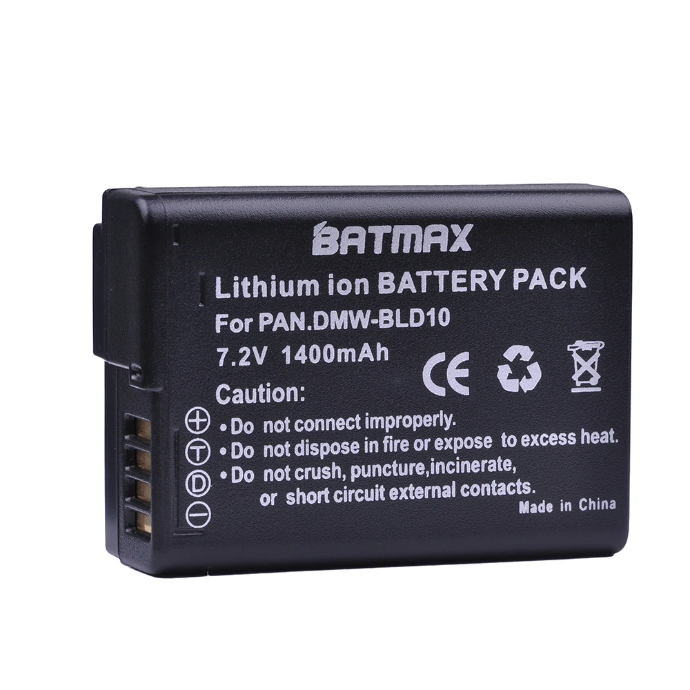 

Batmax 1400mAh DMW-BLD10E DMW BLD10E BLD10 Battery for Panasonic DMC GF2GK GF2 G3 GX1 DMC-GF2 Cameras