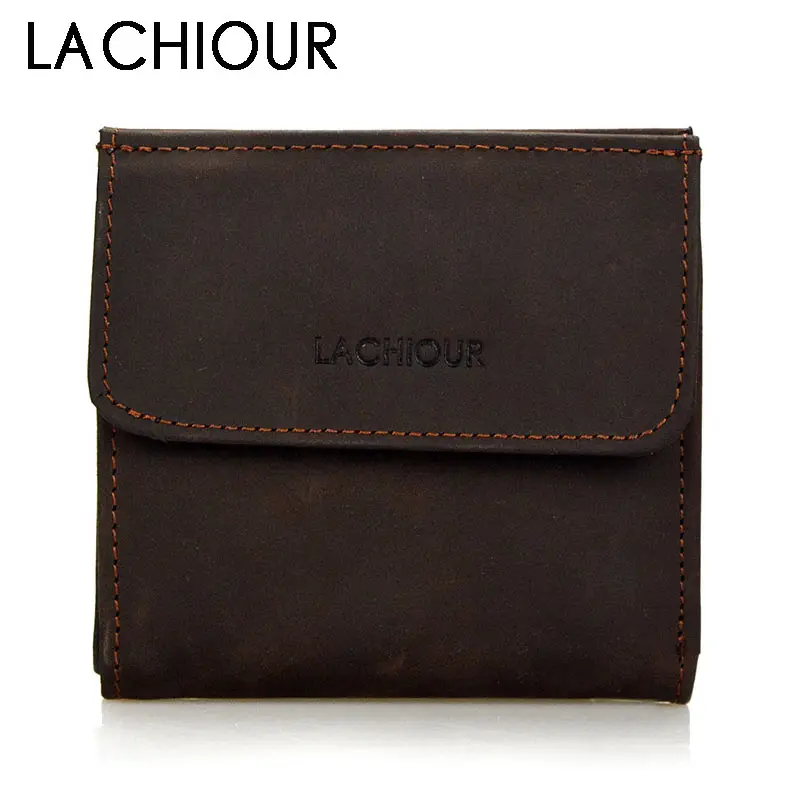 Men Genuine Leather Purse Small Slim Pocket Wallet Male Bifold Card Holder Wallet for Coin Men's Money Bag