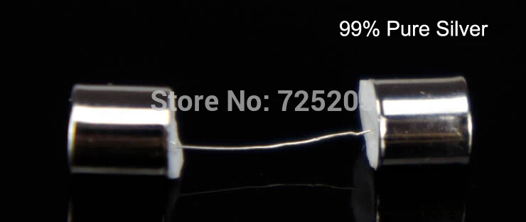 HIFI ฟิวส์เงิน 99% 250V 1A 2A 3A 4A 5A 5 มม.(เส้นผ่านศูนย์กลาง) 20 มม.(ความยาว) เสียง DIY