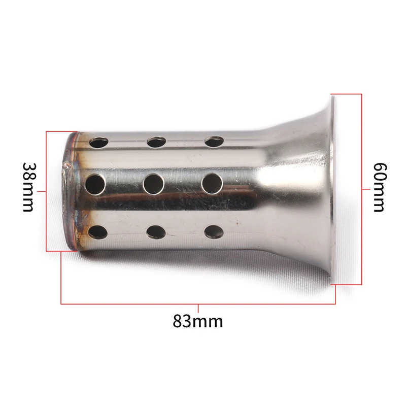 60mm Stainless Steel Universal Motorcycle Exhaust Muffler DB Killer Silencer Noise Sound For YAMAHA HONDA Yoshimura