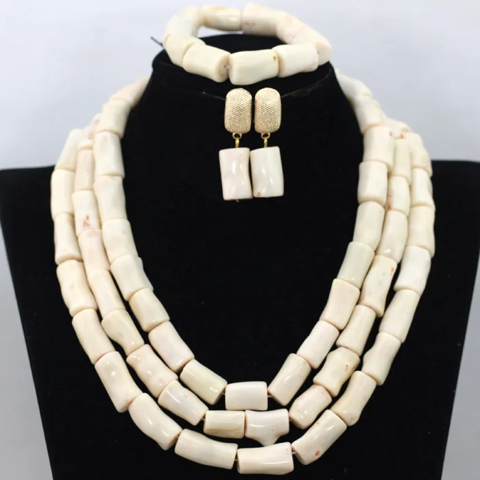 Luxury Coral Beads Bridal Jewelry Sets African Nigerian Wedding Beads for Women Jewelry Set Choker Necklace Free Shipping ABF312 image 2