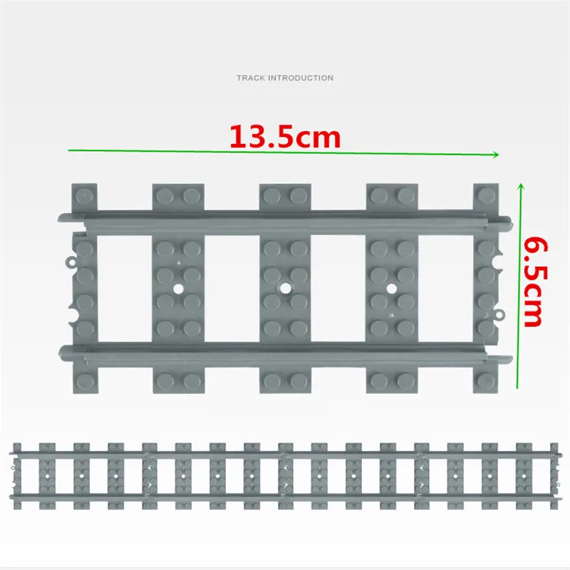 KAZI Train Track Building mattoni binario in plastica per treno giocattoli educativi dritti e curvi, Furcal e morbidi