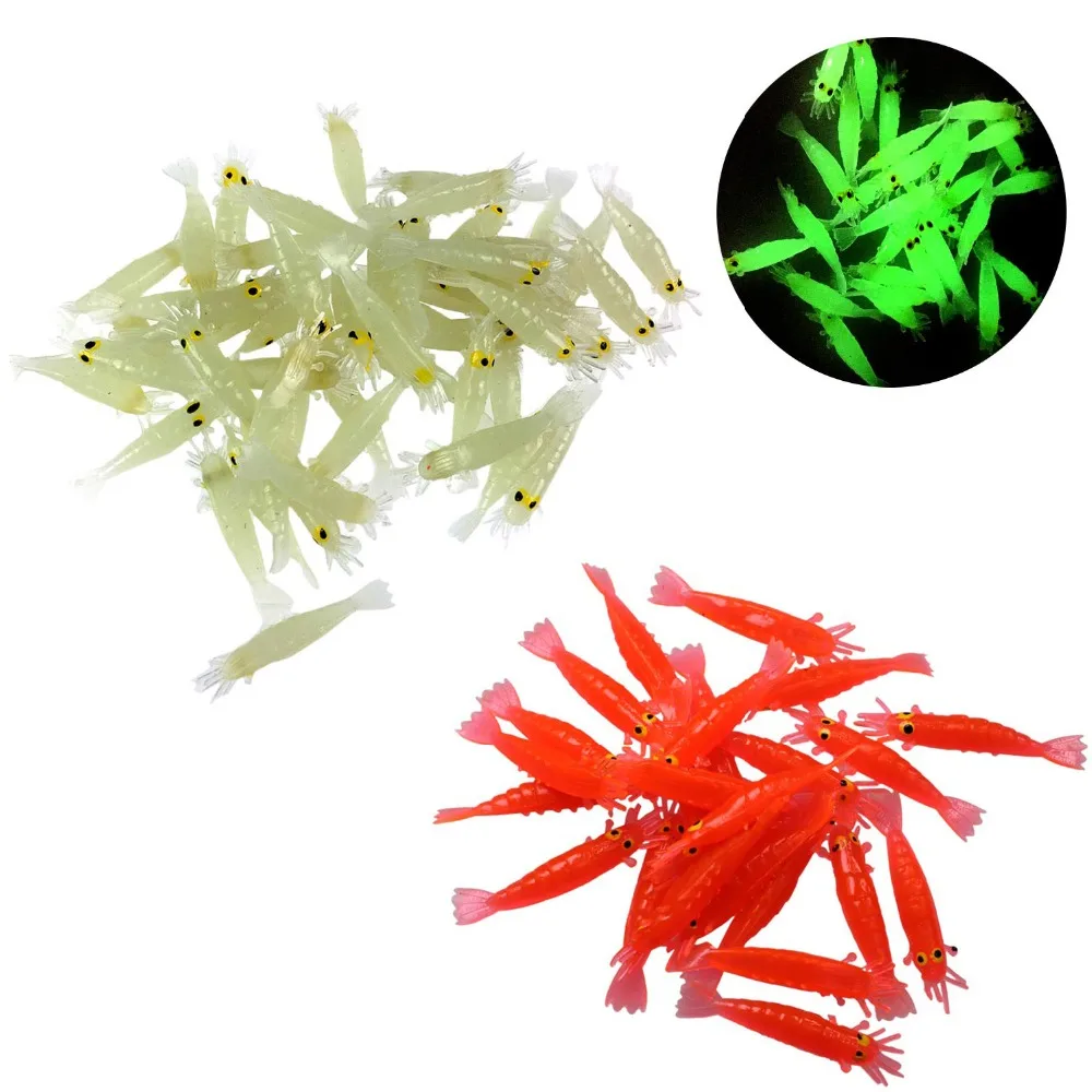 Vinilo camarón glow rojo – Señuelo para black bass y carpa