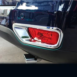 ABS Chrome For Jeep Compass 2011 2012 2013 2014 Rear Fog Light lamp Cover Trim Molding car styling accessories 2pcs