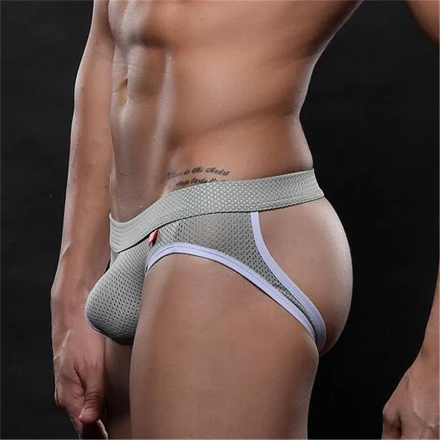 Hot sell Comfortable Tight Men Underwear Thong Jockstrap Backless Breathable Mesh Jock Strap Homme Slip Erotic String Homens