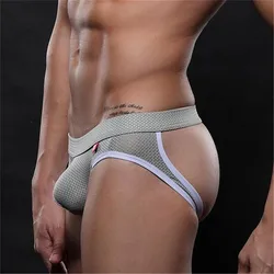 Hot sell Comfortable Tight Men Underwear Thong Jockstrap Backless Breathable Mesh Jock Strap Homme Slip Erotic String Homens