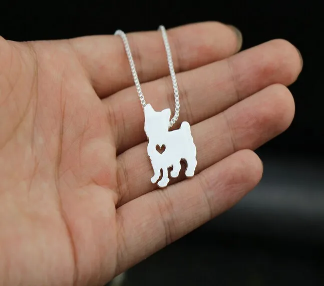 Yorkshire dog necklace pet lovers pendant jewelry golden colors plated fast delivery