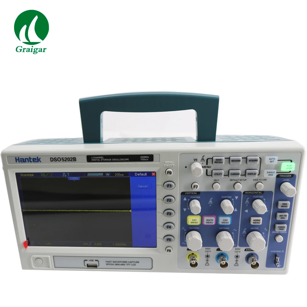 DSO5202B Oscilloscopio Digitale 2 Canali 200 Mhz Palmare Portatile LCD USB Oscilloscopi 1GSa/s Frequenza di Campionamento in Tempo Reale