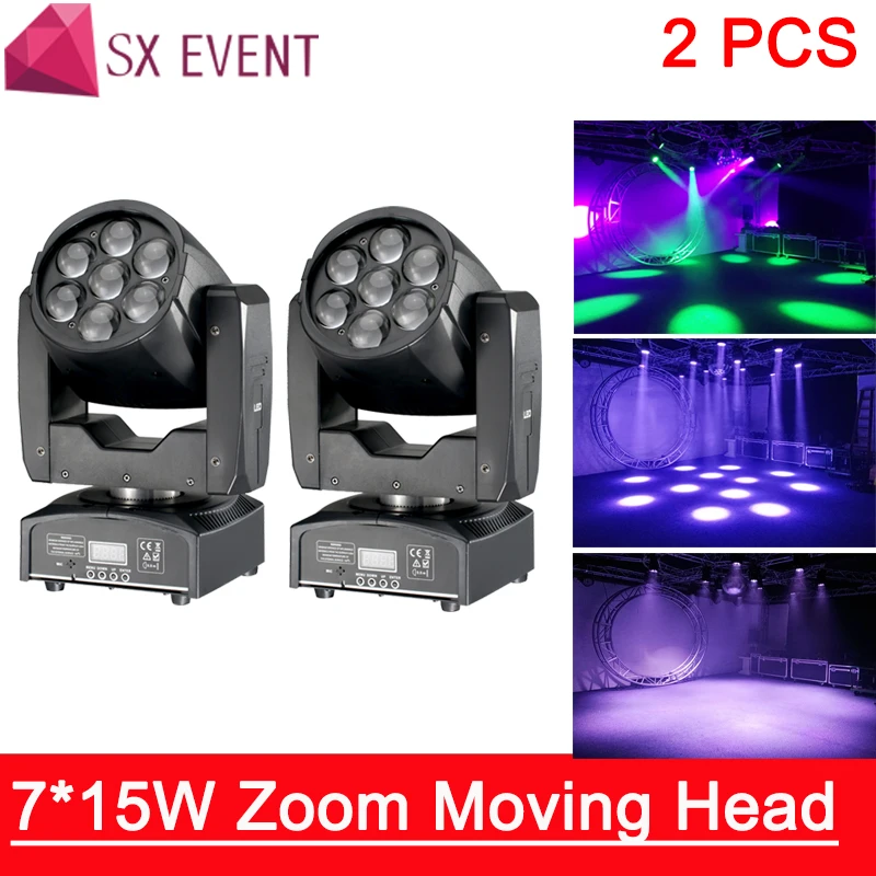 

7*15W zoom moving head light Professional lighting dmx dj LED Moving Head Zoom Light 16 DMX Mixing DMX DJ Lighting