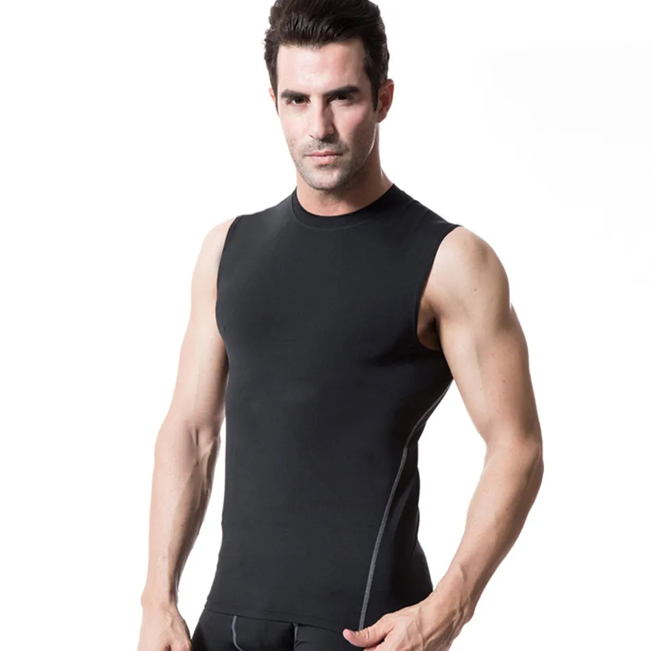 Camiseta deportiva sin mangas para hombre, chaleco de compresión para entrenamiento, correr, Yoga, color blanco, 2023