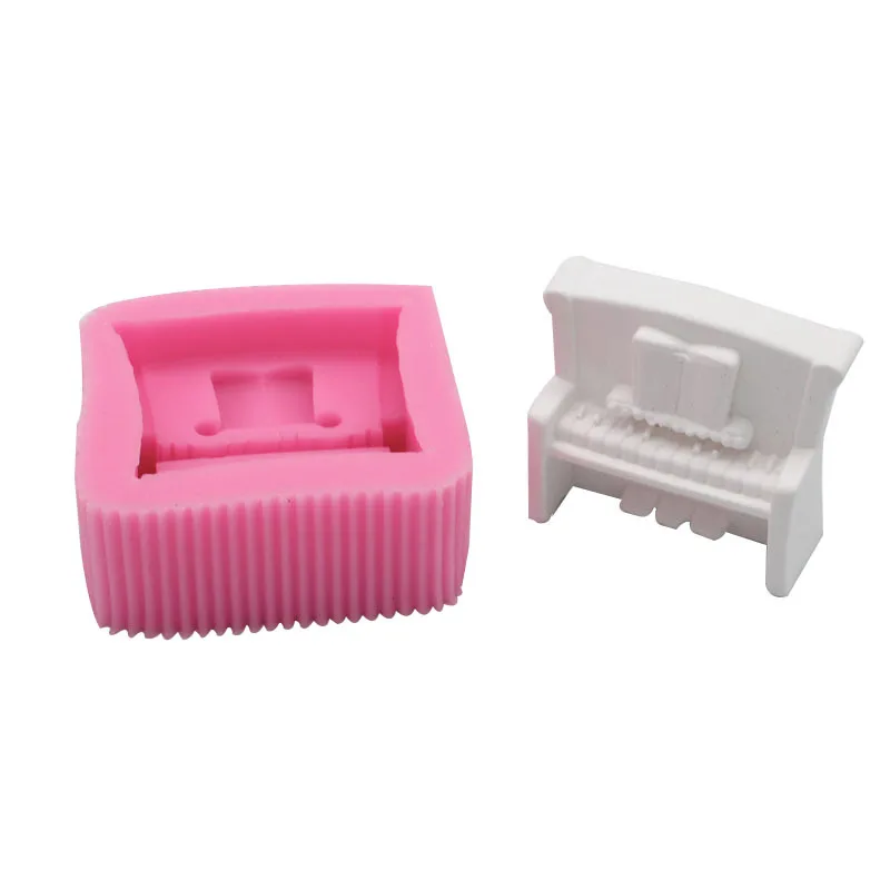 3D Piano Silicone Mold Cake Decorating Fondant Mold Sugarcraft Icing Chocolate Push Molds Baking Tools For Cakes