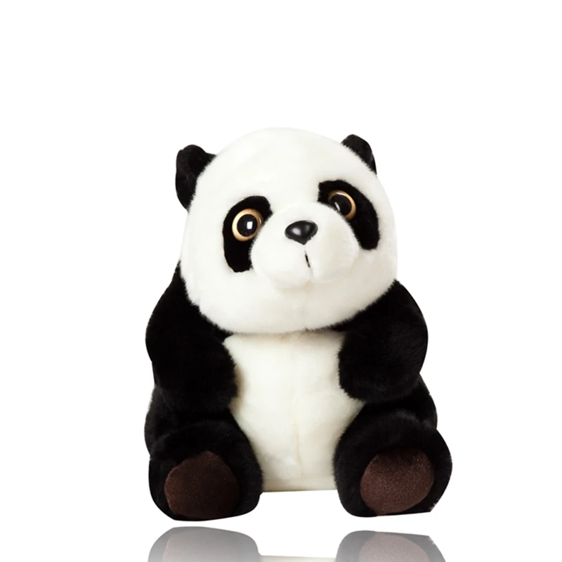 Hot Simulation Panda Plush Toy Fat Realistic Panda Doll Bear Pillow Birthday Valentine's Day Gift 45x30cm DY50567