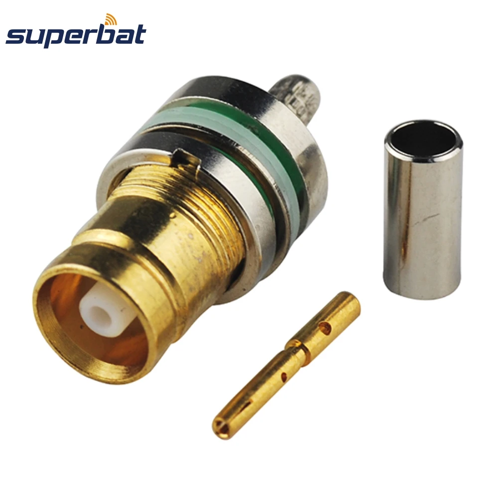 Superbat 75 ohm 1.6/5.6(L9) Female Straight Crimp Attachment RF Coaxial Connectors for SYV-75-2-1