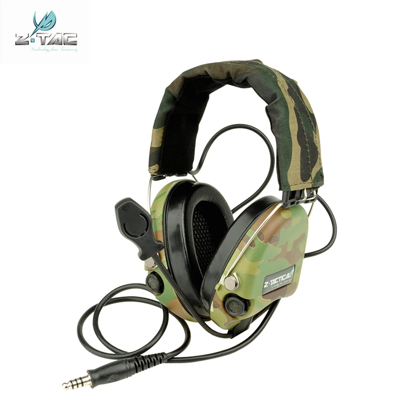 Z Tactical Noise Canceling Sordin Headset Earphone  Wargame Hunting Shooting Airsoft Anti-Noise Headphone Z111 Multicam