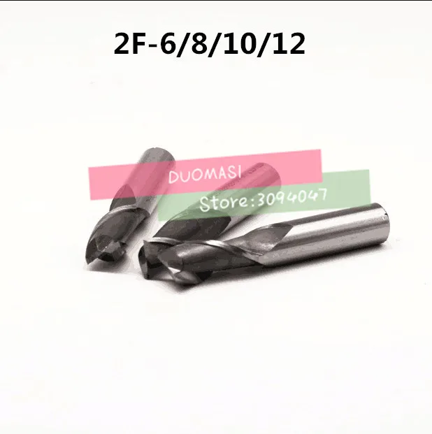 Consegna gratuita 4 Pz Fresa Fresa CNC Strumenti HSS Diametro 6/8/10/12mm 2 Lame Flauto Dritto Gambo Strumenti