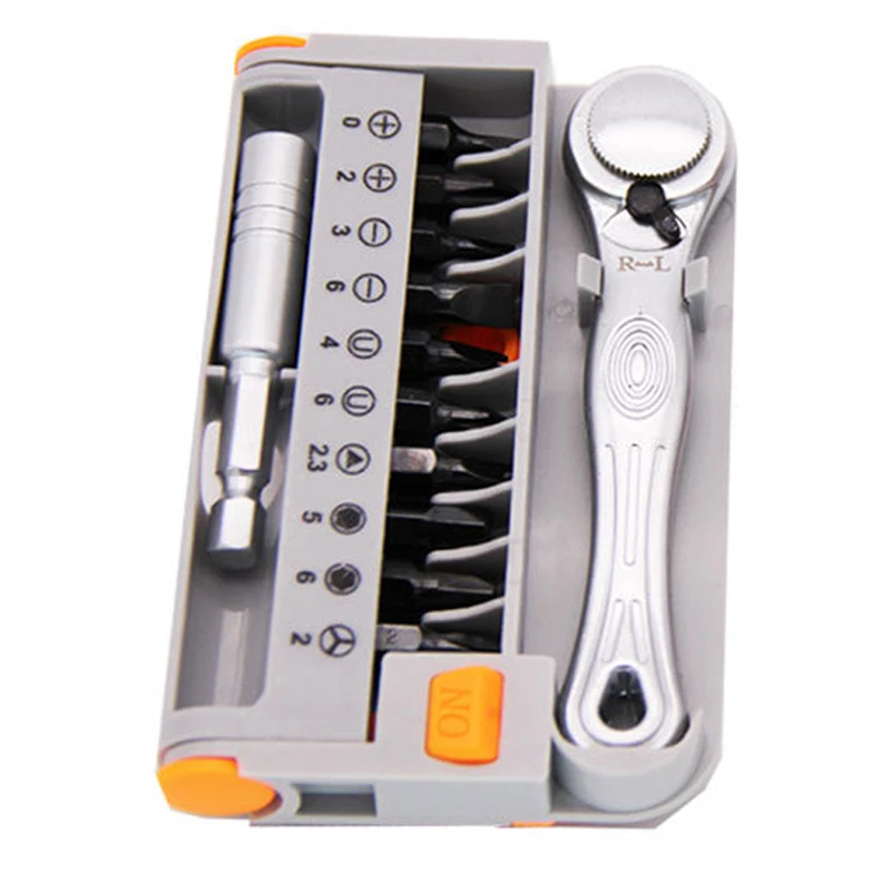 12 In 1 Portable Mini 1/4 Quick Ratchet Socket Wrench & Screwdriver Kit Bits Set Hand Repair Tool Hand Tool Set Bicycle Repair