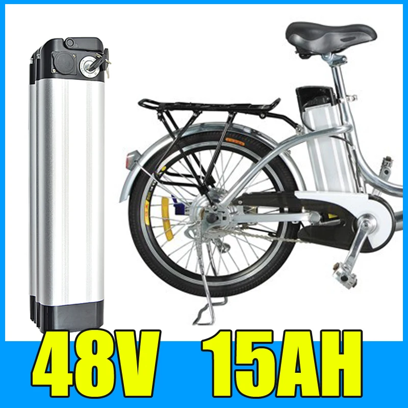 48V 15AH Lithium Battery , Aluminum alloy Battery Pack , 54.6V Electric bicycle Scooter E-bike Free Shipping